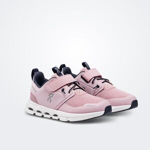 On Running Kids Sneakers in Light Pink and Dark Blue